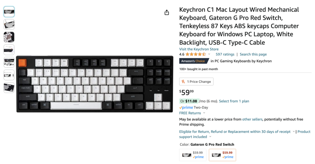 mechanical keyboard for mac
